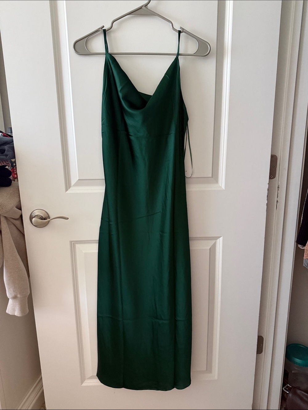 Emerald Green Slip Midi Dress - Women